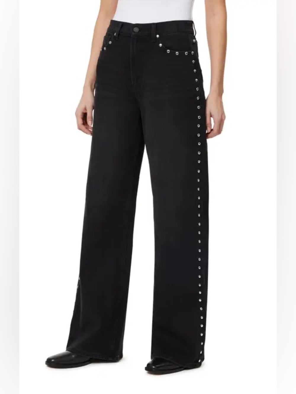 Abercrombie & Fitch 90’s high rise relaxed Jeans with Stud Trim